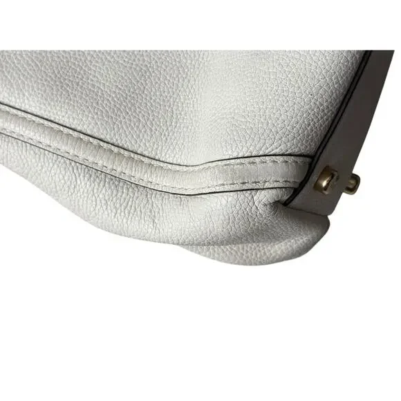 Coach Cream Turlock Edie Pebbled Leather Shoulder Bag - Picture 7 of 13